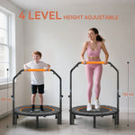 HOMCOM 40" Foldable Mini Fitness Trampoline - Black