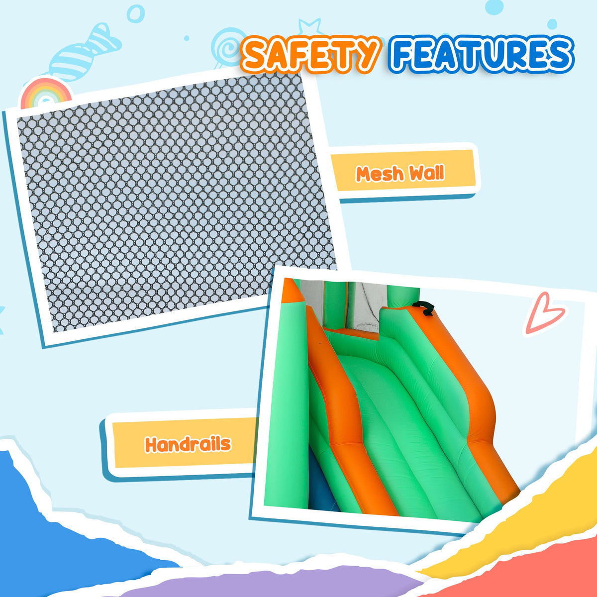 AIYAPLAY 8-in-1 Bounce House with 550W Blower