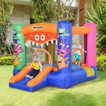 Outsunny Monster Bouncy Castle with Slide