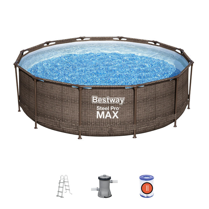 Bestway 12' x 39.5" Steel Pro Deluxe Pool Set above ground pool
