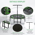 HOMCOM 48" Octagonal Fitness Trampoline - Green