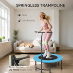 HOMCOM 40" Mini Fitness Trampoline with Handle - Black