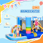 Outsunny Kids Bouncy Castle with Pool & Climbing Wall