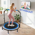 HOMCOM 48" Foldable Mini Fitness Trampoline - Black