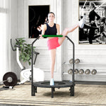 HOMCOM 40" Foldable Mini Fitness Trampoline - Black