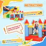 Outsunny Kids Bouncy Castle with Pool & Basket