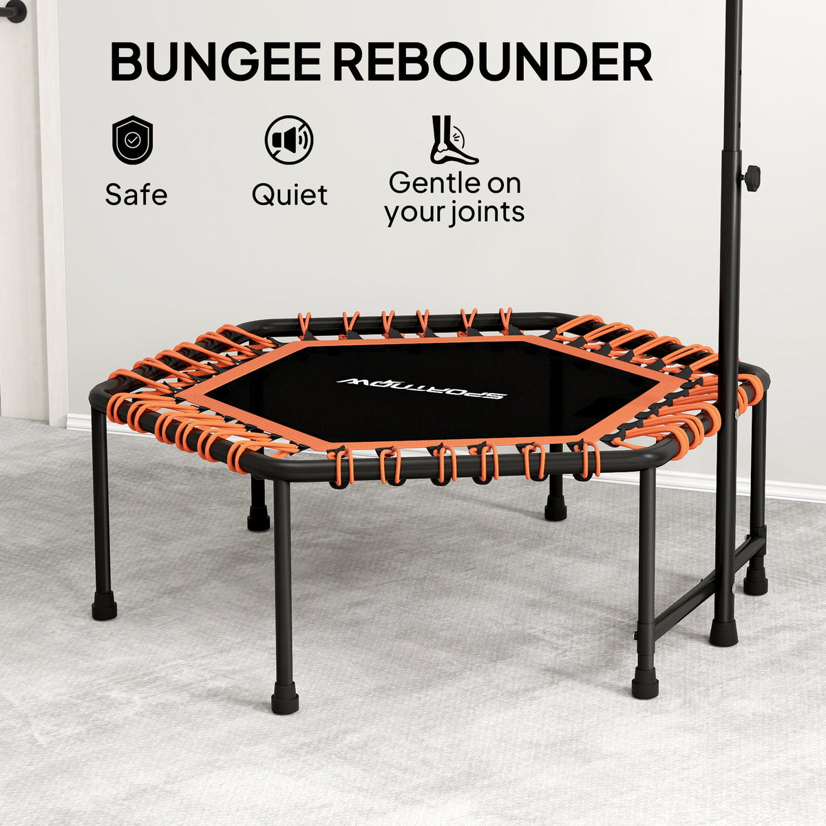 SPORTNOW 45" Bungee Fitness Trampoline with Handle - Blue