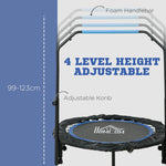 HOMCOM 40" Foldable Mini Fitness Trampoline - Black