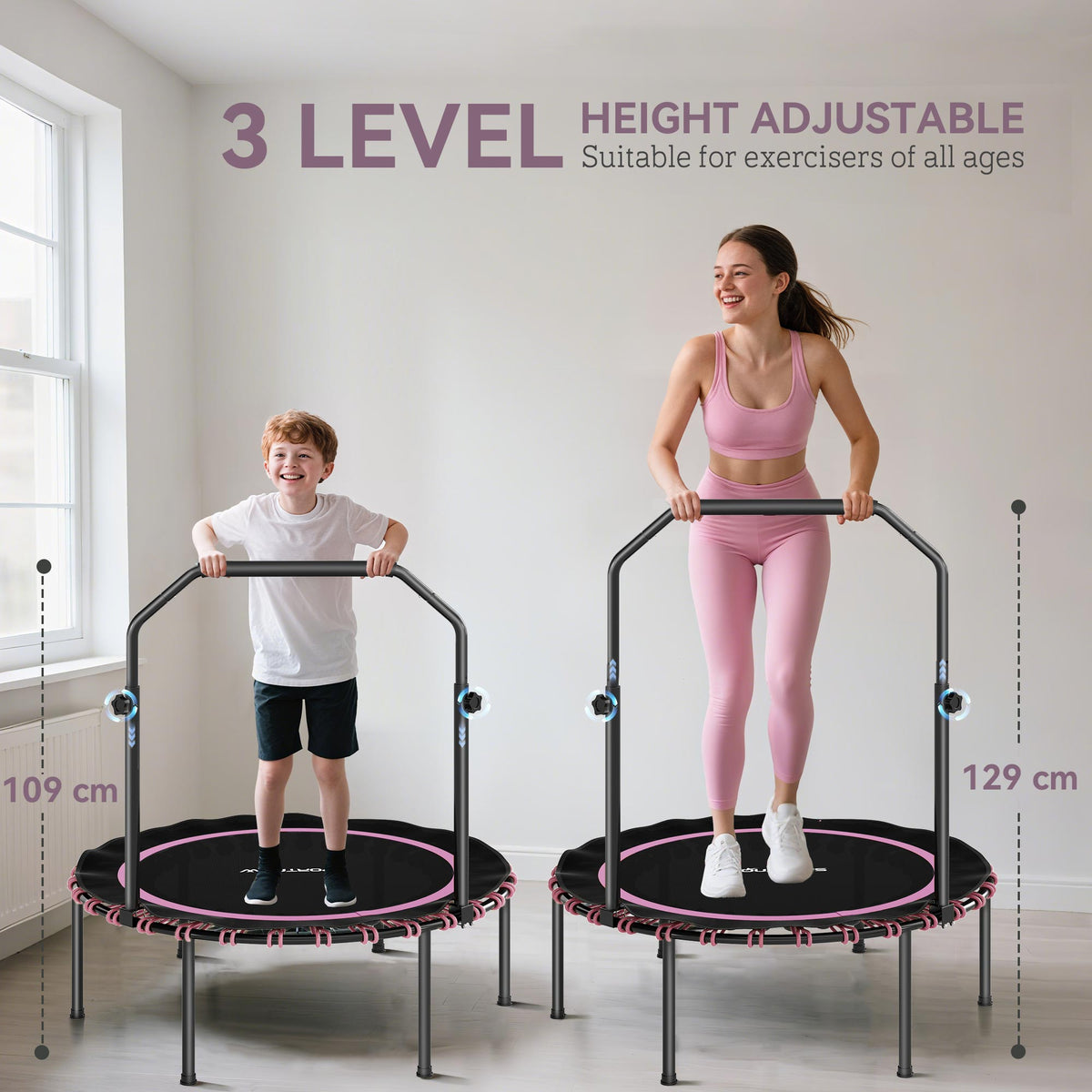 SPORTNOW 40" Foldable Fitness Trampoline - Green