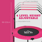 HOMCOM 40" Foldable Mini Fitness Trampoline - Black