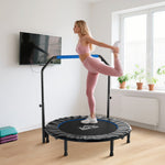 HOMCOM 48" Foldable Mini Fitness Trampoline - Black