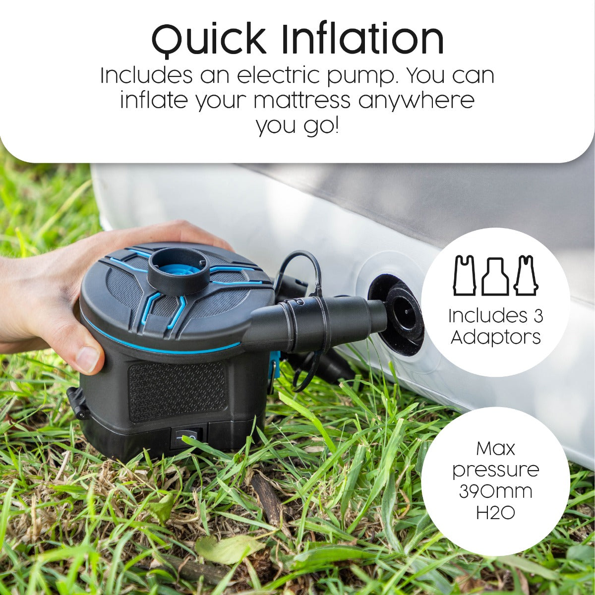 Bestway Air Mattress Jr. Twin with Handheld D Cell Battery Pump