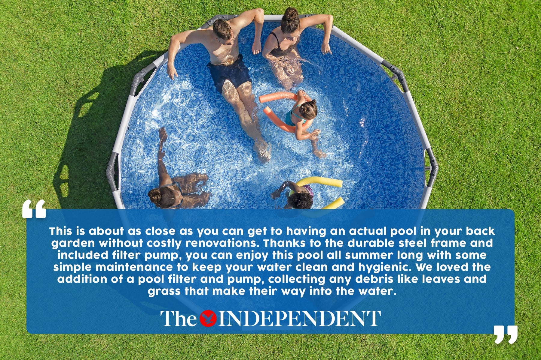 Bestway 10ft x 30in Grey Round Steel Pro Max Pool Set 4