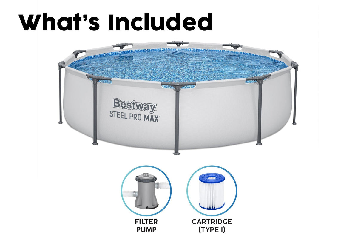 Bestway 10' x 30" Steel Pro Max Frame Pool Set - official Bestway gallery image 7