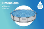 Bestway 12' x 30" Steel Pro Max Frame Pool Set - official Bestway gallery image 7
