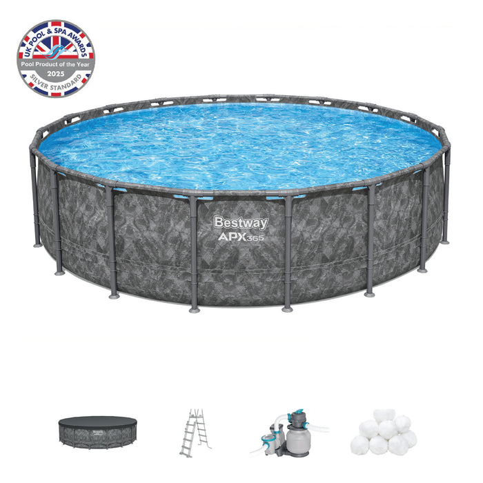 Bestway APX 365 18ft x 52in round above ground swimming pool set