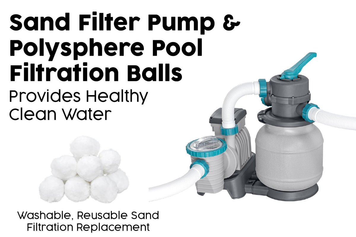Bestway APX 365 sand filter pump and Polysphere filtration balls