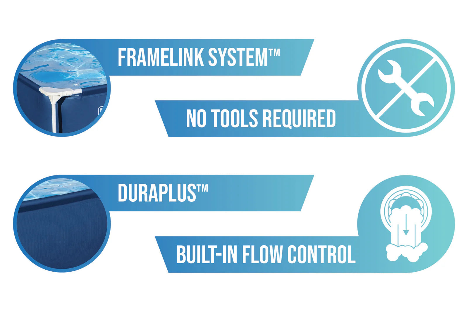 Bestway Rectangle Steel Pro Pool 9ft x 6.7ft x 26in 4