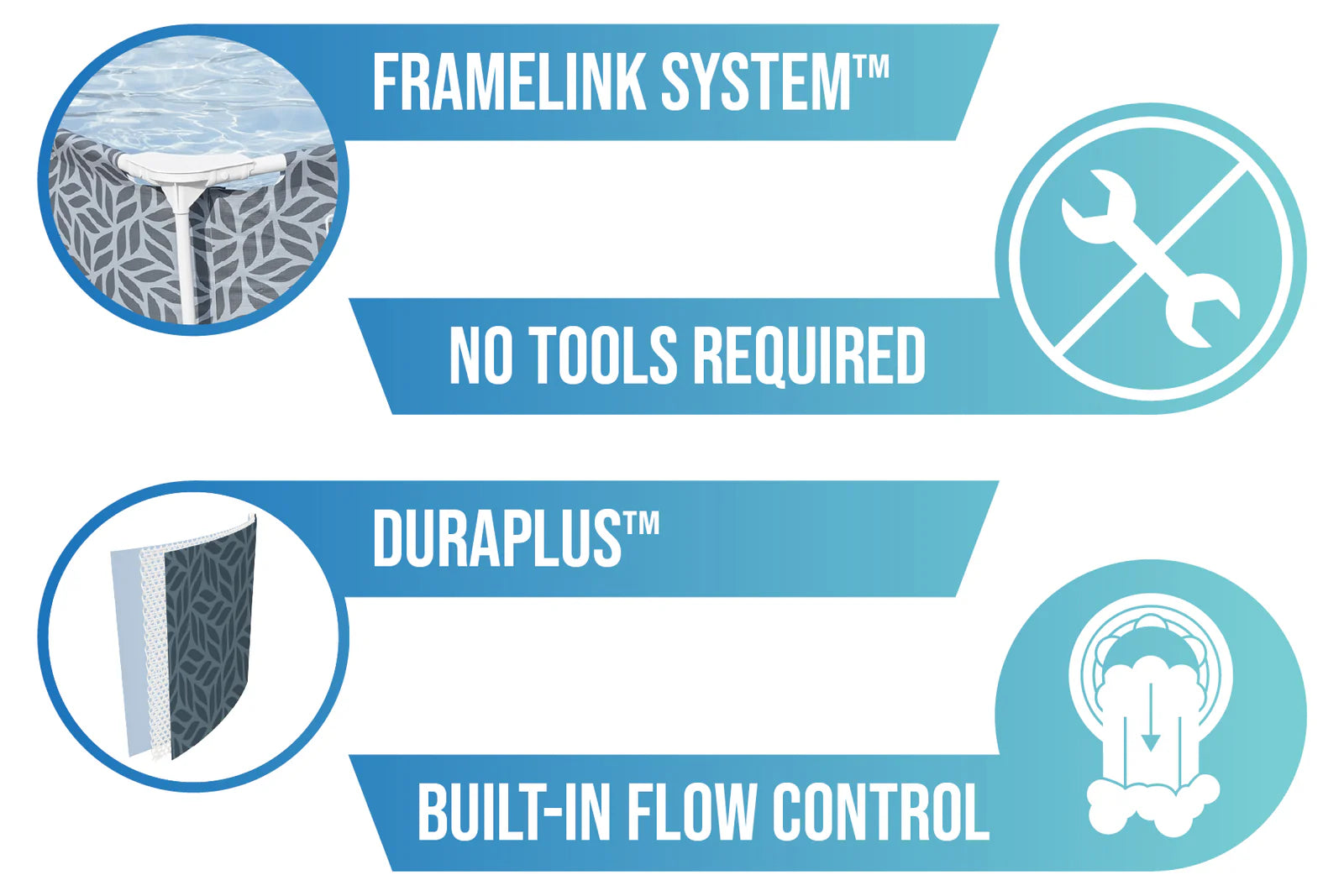 Bestway Leaf Print Rectangle Steel Pro Pool Set 12ft x 6.6ft x 26in 7