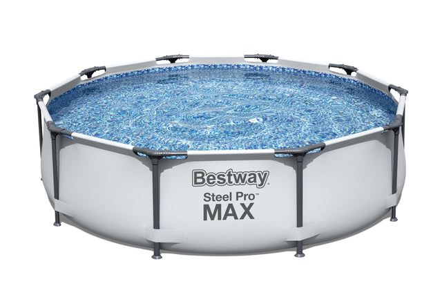 Bestway 10ft x 30in Grey Round Steel Pro Max Pool Set