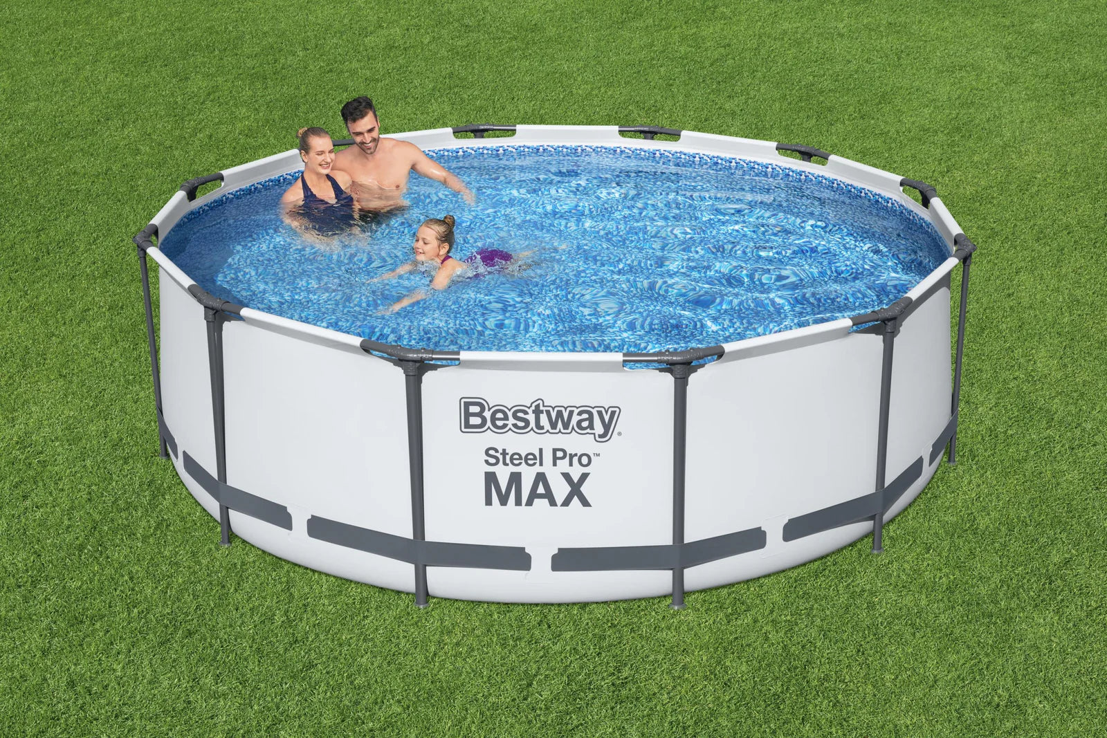 Bestway Grey Round Steel Pro Max Pool Set 12ft x 39.5in 4