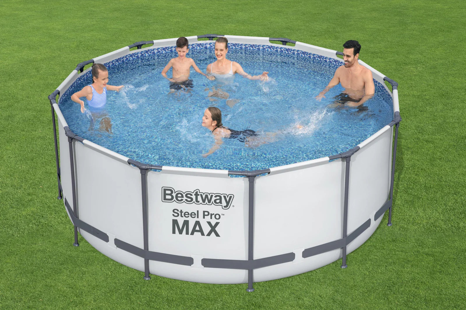 Bestway Grey Round Steel Pro Max Pool Set 12ft x 48in 2