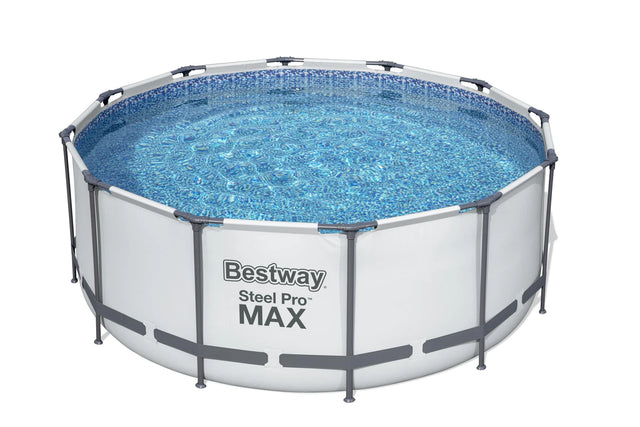 Bestway Grey Round Steel Pro Max Pool Set 12ft x 48in
