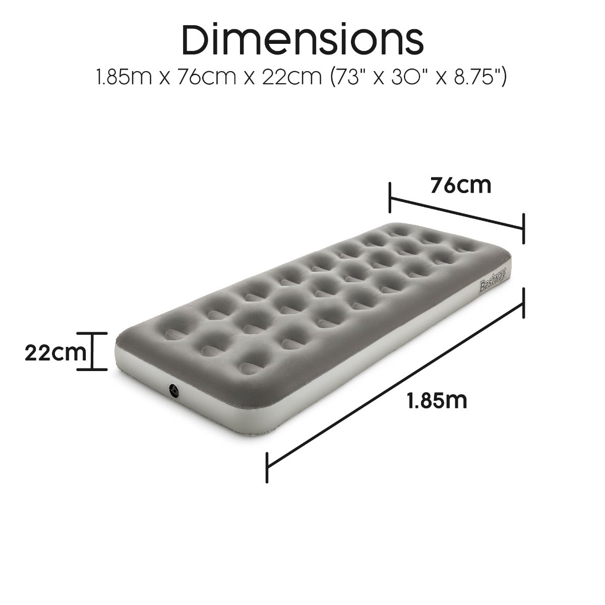 Bestway Air Mattress Jr. Twin with Handheld D Cell Battery Pump