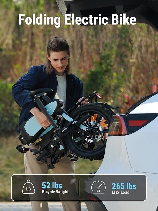 DYU C2 16" Foldable Electric Bike 250W 48V 7.5Ah