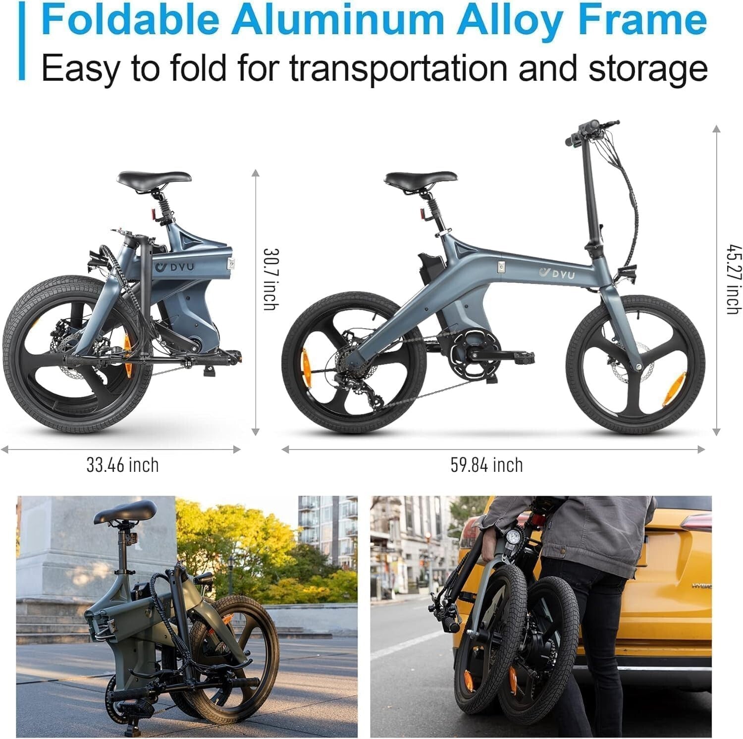 DYU T1 20'' Foldable Electric Bike 250W 36V 10Ah