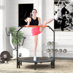 HOMCOM 48" Foldable Mini Fitness Trampoline - Black