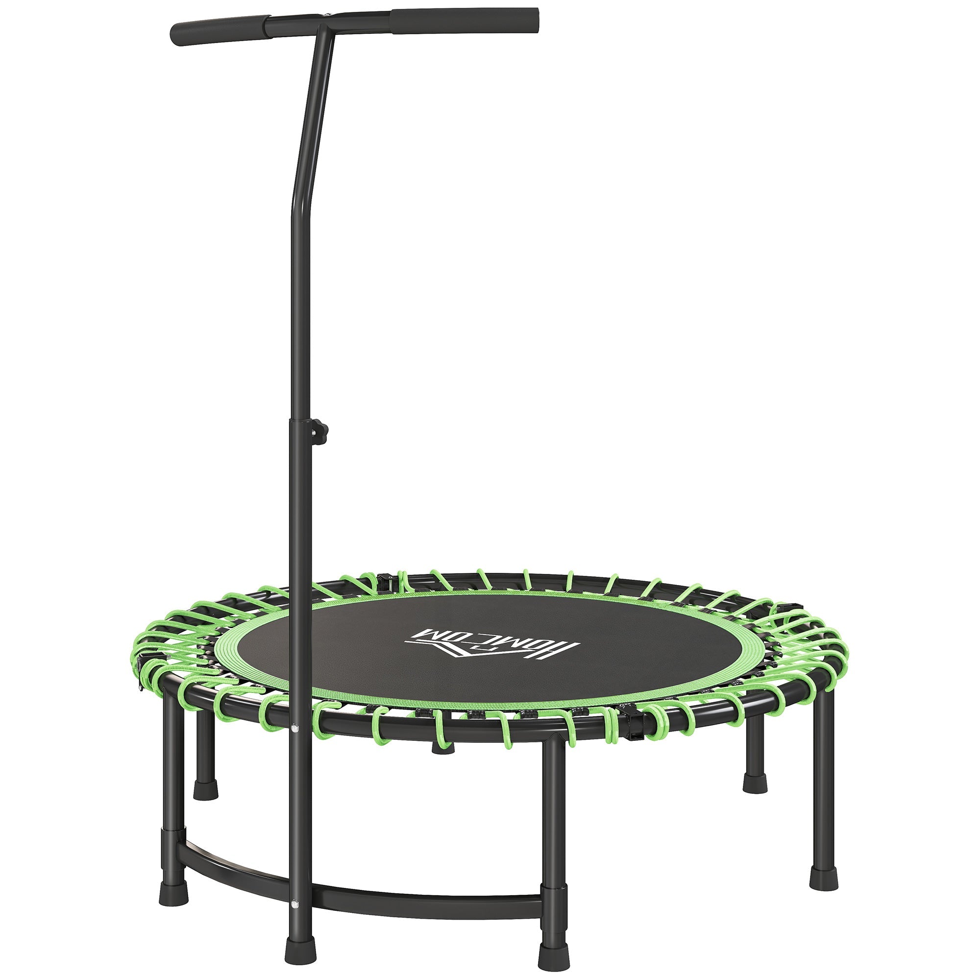HOMCOM Mini Round Trampoline with Adjustable Handle - Green