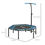 SPORTNOW 45" Bungee Fitness Trampoline with Handle - Blue
