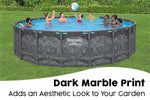 Bestway APX 365 dark marble print garden swimming pool