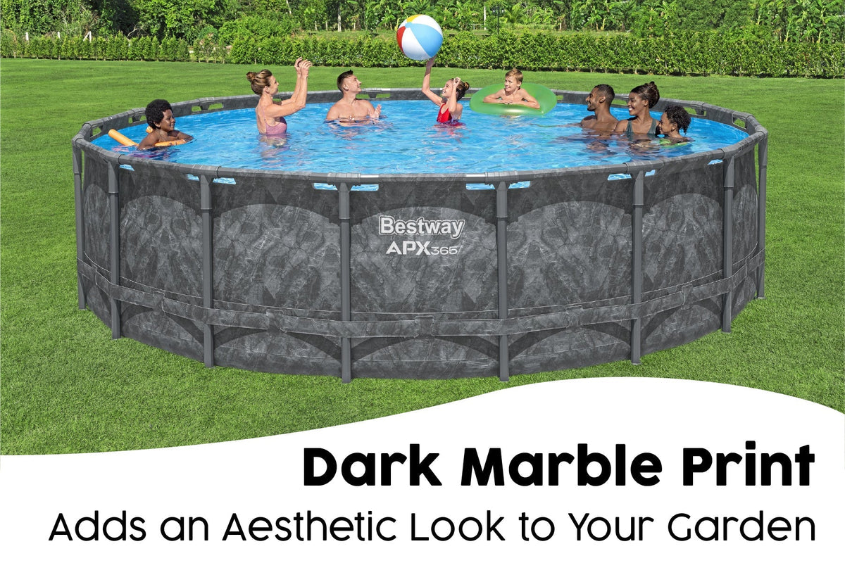 Bestway APX 365 dark marble print garden swimming pool