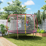 SPORTNOW Outdoor Trampoline with Enclosure Net & Spring Cover