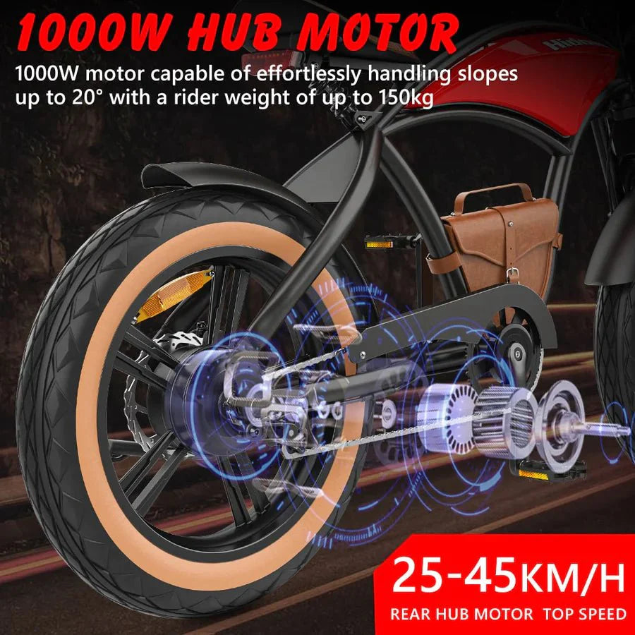 Hidoes B10 20" Fat Tire Electric Bike 1000W 48V 12.5Ah