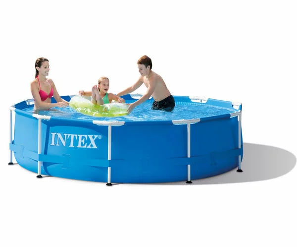 Intex 10′ Diameter 30″ Deep Metal Frame Swimming Pool 1