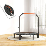HOMCOM 48" Foldable Mini Fitness Trampoline - Black