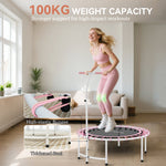 SPORTNOW 40" Mini Fitness Trampoline with Handle - Pink