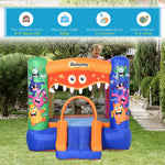 Outsunny Monster Bouncy Castle with Slide