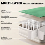 Outsunny Inflatable Mattress, Single Air Bed with Built-in Electric Pump, 3 Mins Inflation, Flocked Surface - Dark Green