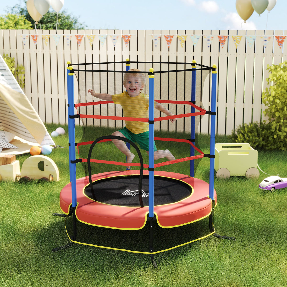 HOMCOM Kids Trampoline Safety Net