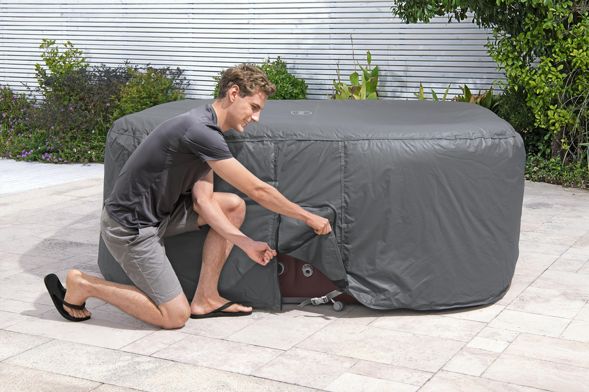 Large square thermal cover fitted to a Tuscany or Maldives hot tub