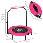 HOMCOM 40" Foldable Mini Fitness Trampoline - Black