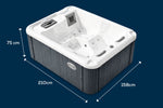 Lay-Z-Spa Monte Carlo HydroJet Pro™ 3 Person Rigid Wall Hot Tub - official product image 13