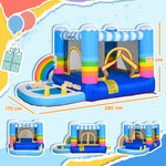 Outsunny Kids Bouncy Castle with Pool & Climbing Wall