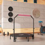 HOMCOM 48" Foldable Mini Fitness Trampoline - Black