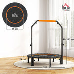 HOMCOM 40" Foldable Mini Fitness Trampoline - Black