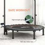 HOMCOM 45" Foldable Mini Fitness Trampoline - Black